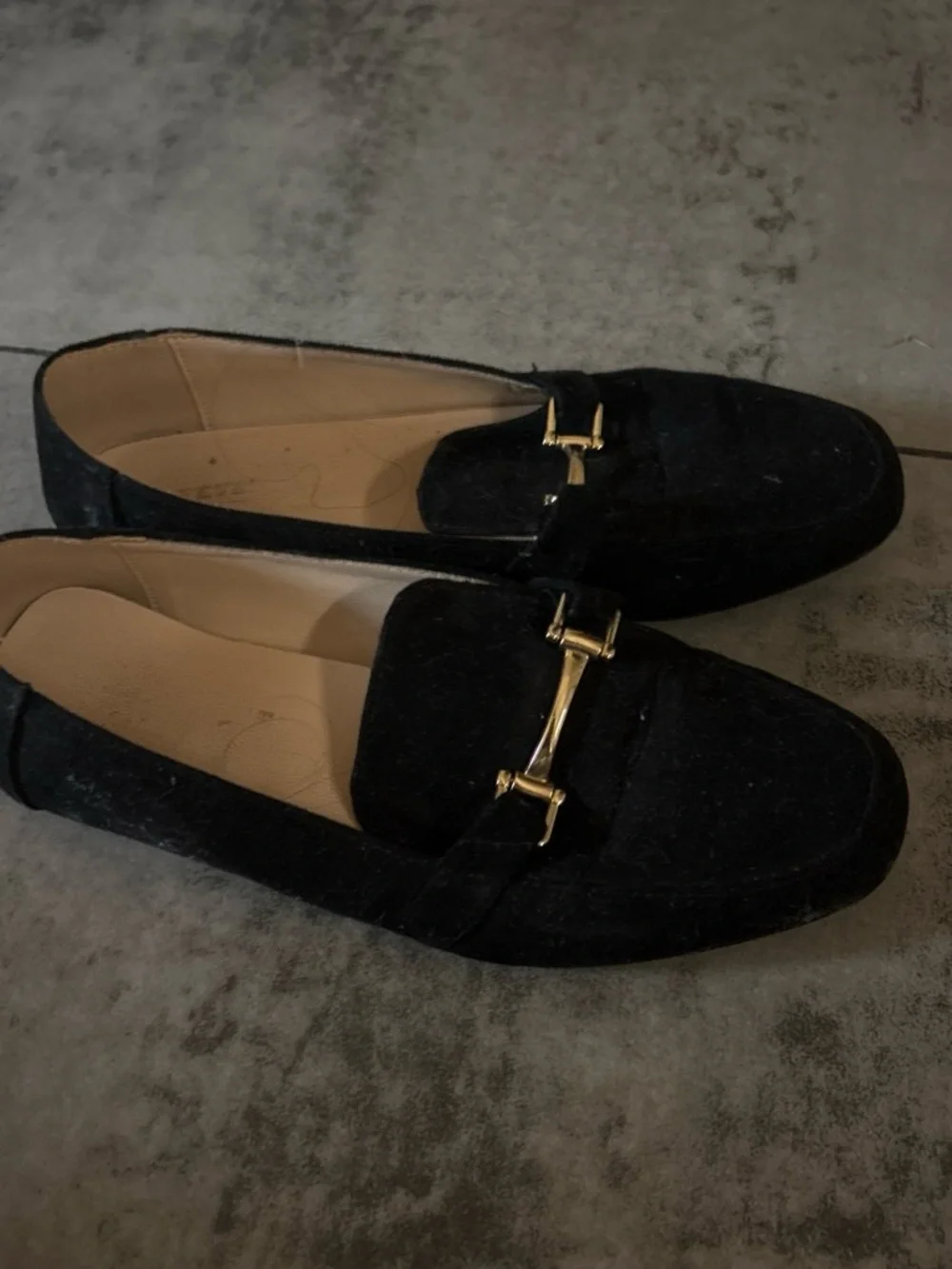 Woman’s Black Suede Bit Loafers